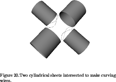 \begin{figure}% latex2html id marker 1448\epsfxsize=80mm\centerline{\epsffile... ... sheets intersected to make curving wires.\end{minipage}\end{center}\end{figure}